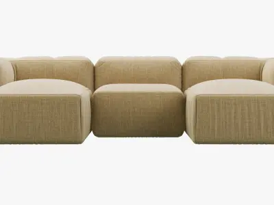 Restoration Hardware Preconfigured Fulham U-Chaise Sofa 3D model