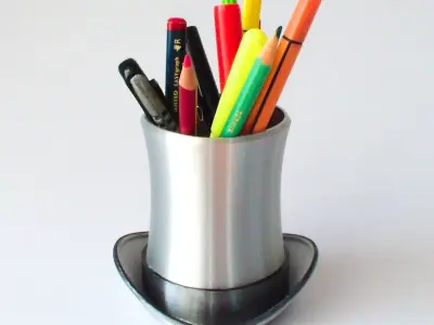 TOP HAT PEN HOLDER 3D print model