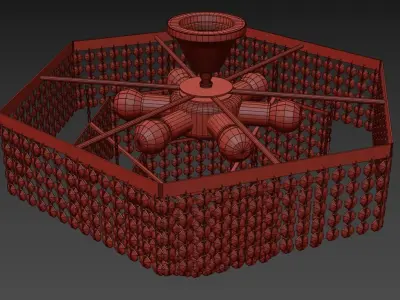 Chandelier Loreto E 1 5 40 600 G 3D model