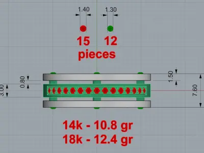 Wedding ring N - 008 3D print model