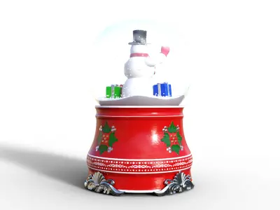 Snow Globe Christmas Low-poly 3D model
