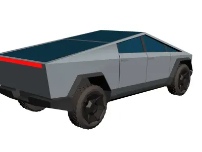 Tesla Cybertruck Hypercasual Low-poly 3D model
