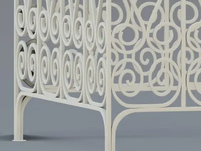 Moroccan wrought iron table 3D model