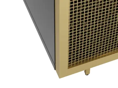 Brass Wire Mesh Cabinet Credenza 3D model