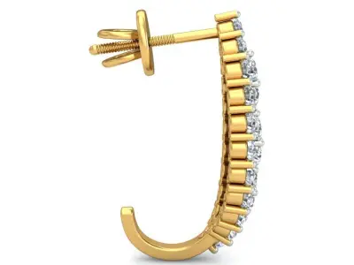 Elegant Marquise Diamond Cluster Earrings 3D print model