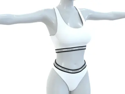 CK Sport Bra and Underwear Clothing Low-poly 3D model