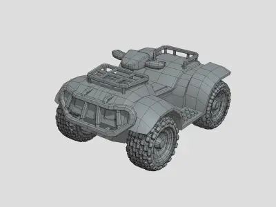 Stylized Toon Atv Low-poly 3D model