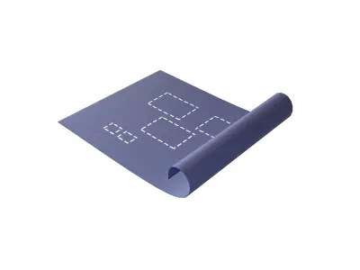 Cartoon Blueprint v1 002 Low-poly 3D model