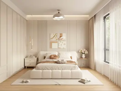 3D model of bedroom 3D model