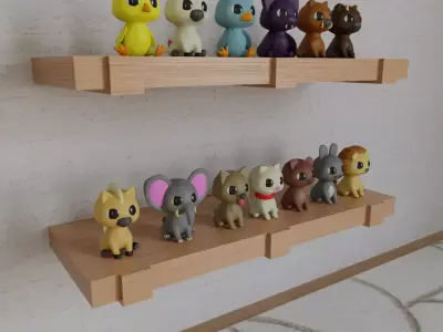 BABY ANIMALS Low-poly 3D model