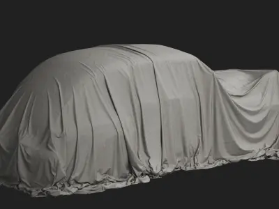 Vintage Car Cover 07 3D model