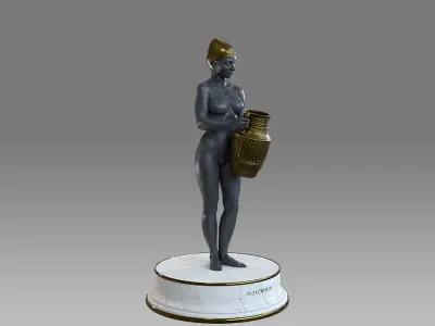 Zodiac Signs Female models pack Low-poly 3D model