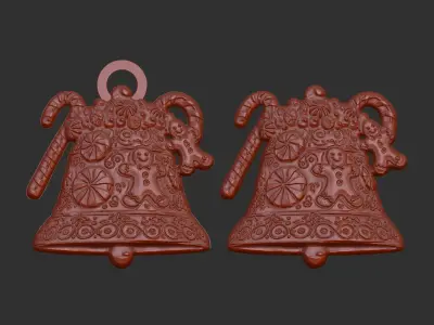 christmas bell decor  3D print model