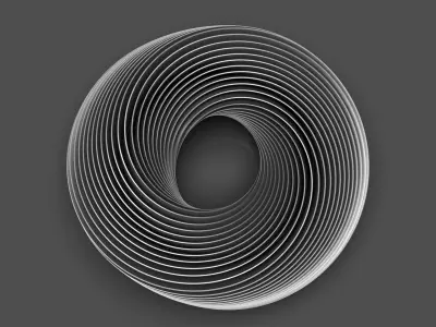 thorusdeep spiral glass sculpture 3D print model