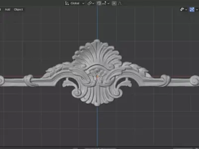 Classic decor ornament carved 78 3D model
