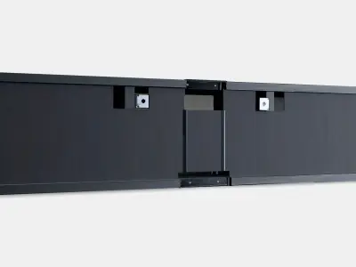 BESTA TV bench with doors 19 Low-poly 3D model