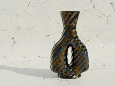 decorative flower vase interior Low-poly 3D model