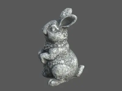WHITE RABBIT Low-poly 3D model