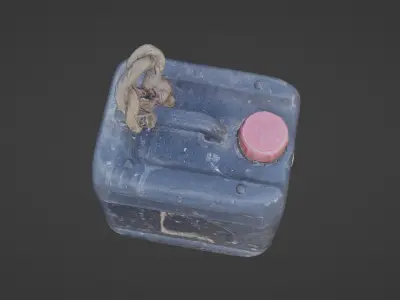 Dirty Oil Can Scan Low-poly 3D model