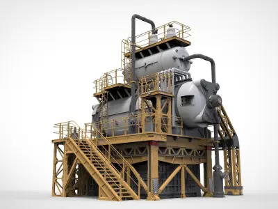 sci-fi storage tank 3 3D model