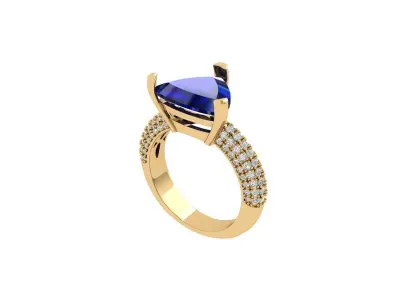 Trillian art deco Ring 3D print model