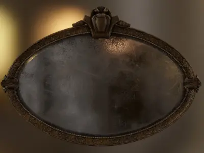 Old mirror Low-poly 3D model