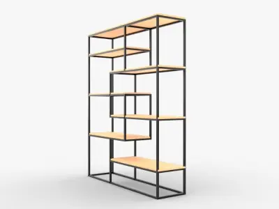 Modern Shelf Low-poly 3D model
