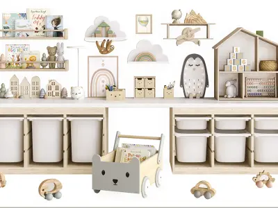decor and furniture for nursery  3D model purchase