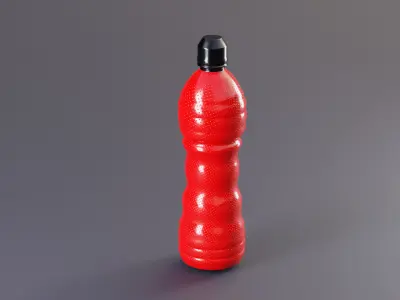 Red Energy Drink Low-poly 3D model