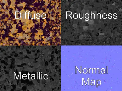 Luxurious Thistle Gold Accent Model Pack Low-poly 3D model