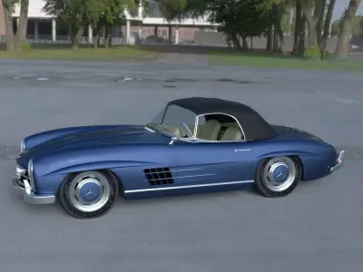 Mercedes 300SL Roadster Top HDRI 3D model