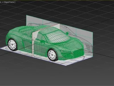 audi r8 car model Low-poly 3D model
