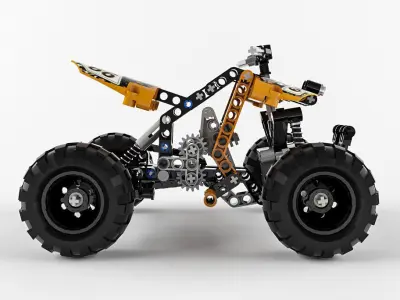 Lego Technic Quad Bike 3D model