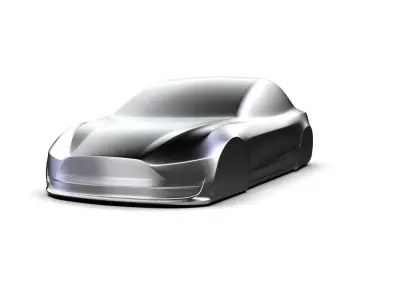 Tesla Model 3 Speedform Automotive Sculpture Keychain 3D print model