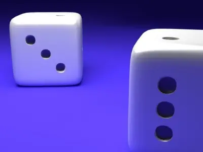 Realistic Dice two 3D model