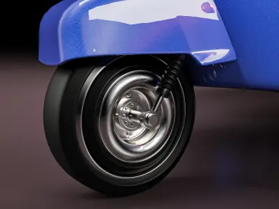 Food truck delivery tricycle Low-poly 3D model