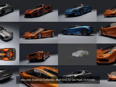 McLaren Supercar Collection  High-End 3D Car Pack