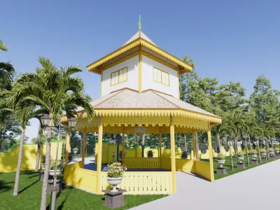 Resort Hall of the Sambas Sultanate Palace 3D model