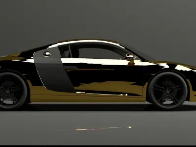 Audi R8 V10 Gold Edition 3D model