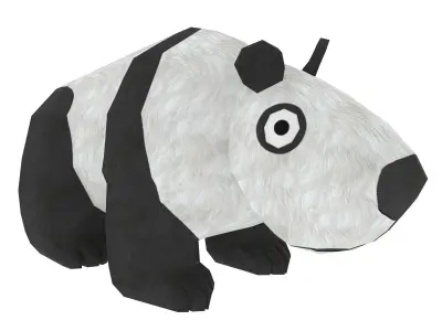 panda bear Low-poly 3D model