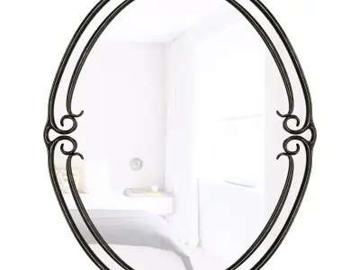 Neal Metal Traditional Beveled Accent Mirror 3D model