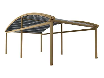 Motorized Pergola 2a bronze patina light 3D model