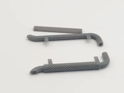 Custom Sidepipe Exhaust - 3D Printable File 3D print model