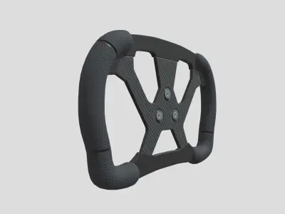 Steering Wheel F1 Low Poly PBR Realistic Low-poly 3D model