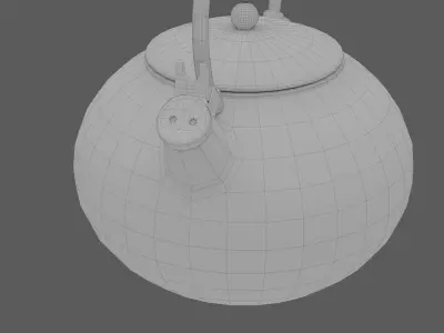Piggy Tea Kettle Low-poly 3D model