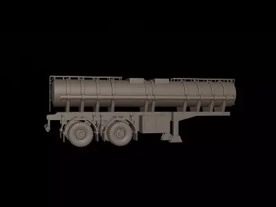 CIRCULAR TRAILER TANKER 3d print model 3D print model