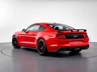  Red Ford Mustang GT Low-poly 3D model
