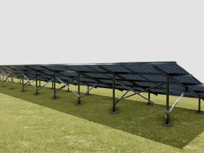 Solar Panel Steel Construction Type 21 3D model