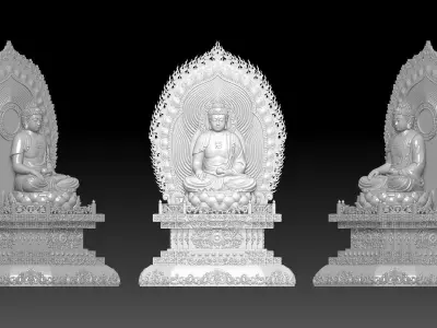 Amitabha Buddha  3D print model
