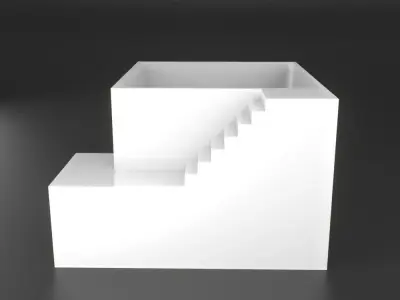 Elegant Pot Plant with stairs 3D printable 3D print model